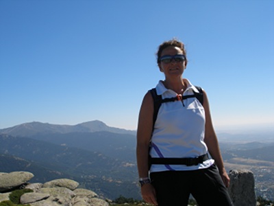 En la cima de La Peota con La Maliciosa al fondo