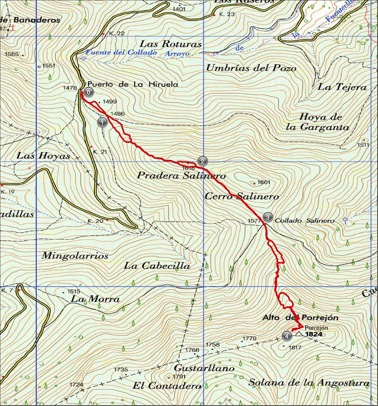 la hiruela rutas senderismo