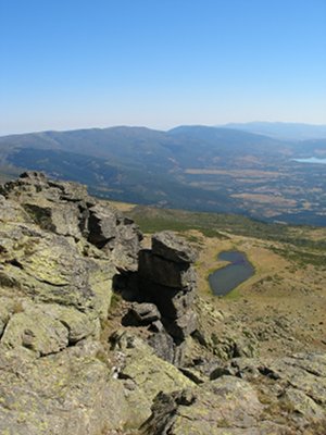 La laguna de los Pájaros desde la cresta